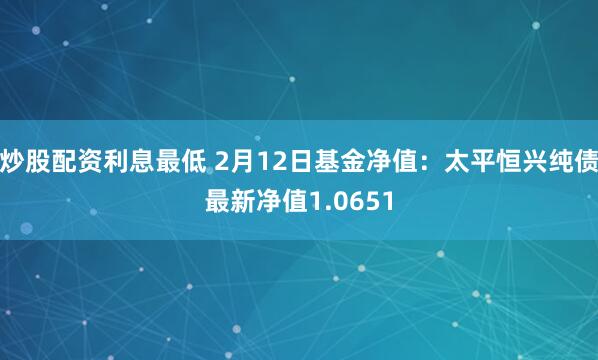 炒股配资利息最低 2月12日基金净值：太平恒兴纯债最新净值1.0651