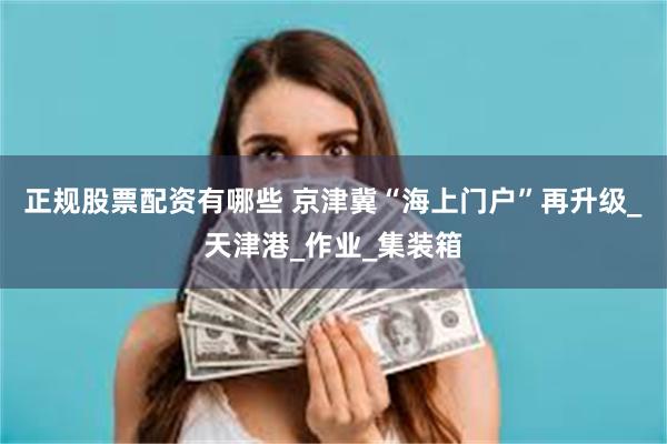 正规股票配资有哪些 京津冀“海上门户”再升级_天津港_作业_集装箱