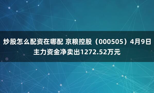 炒股怎么配资在哪配 京粮控股（000505）4月9日主力资金净卖出1272.52万元