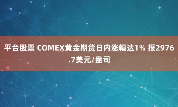 平台股票 COMEX黄金期货日内涨幅达1% 报2976.7美元/盎司