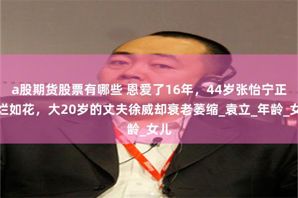 a股期货股票有哪些 恩爱了16年，44岁张怡宁正绚烂如花，大20岁的丈夫徐威却衰老萎缩_袁立_年龄_女儿