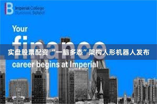 实盘股票配资 “一脑多态”架构人形机器人发布